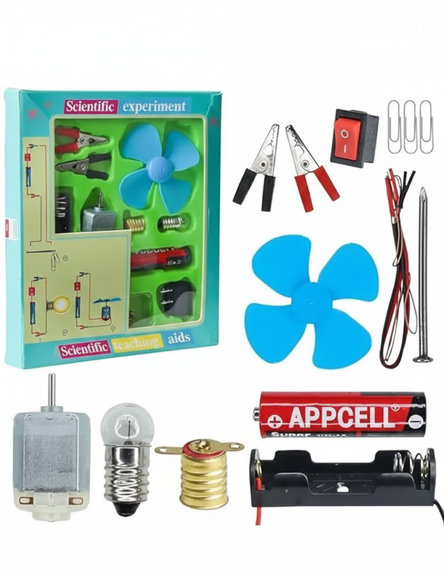 Eclet 1 Science Experiment Kit for Kids Electric Circuit Kit with Motor Fan Toy