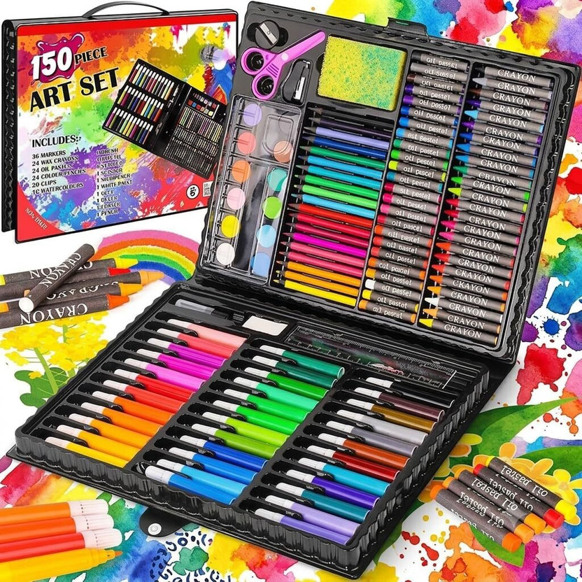 Mamkom 150pcs Art Drawing Set Drawing color pencil Shaped Color Pencils(Set of 1, Multicolor)