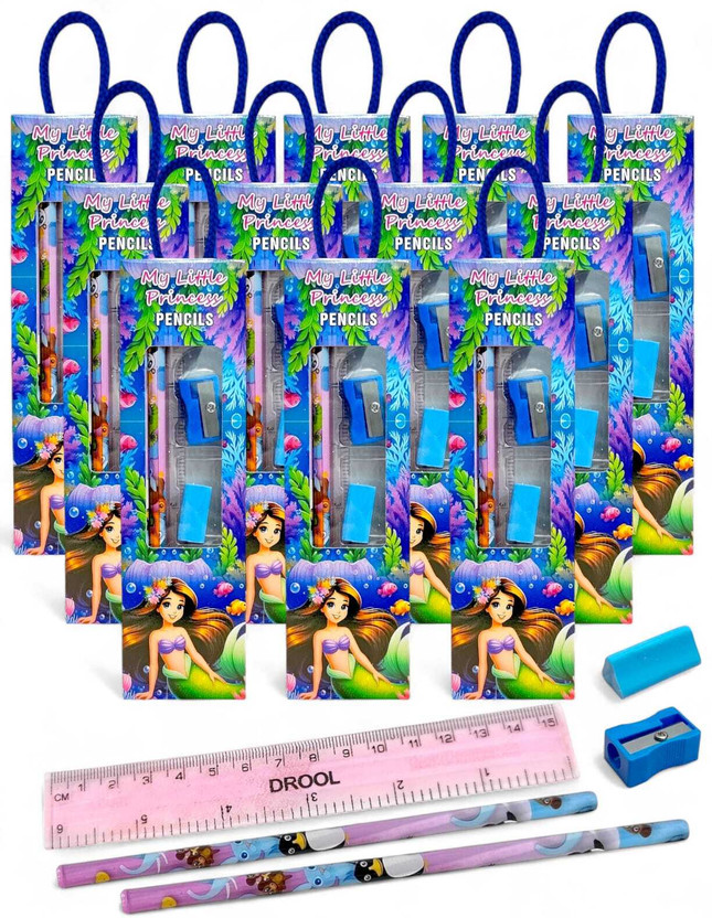 Tera13 Tera13 Best Kanjak & Birthday Return Gifts For Kids Mermaid Design Stationery Gift Pack - Flipkart Deal