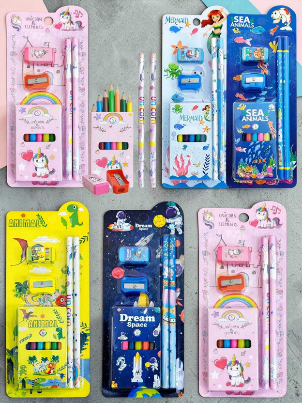 AMANVANI Multi-Item Stationery Gift Pack For Kanjak & Birthday For Boys & Girls