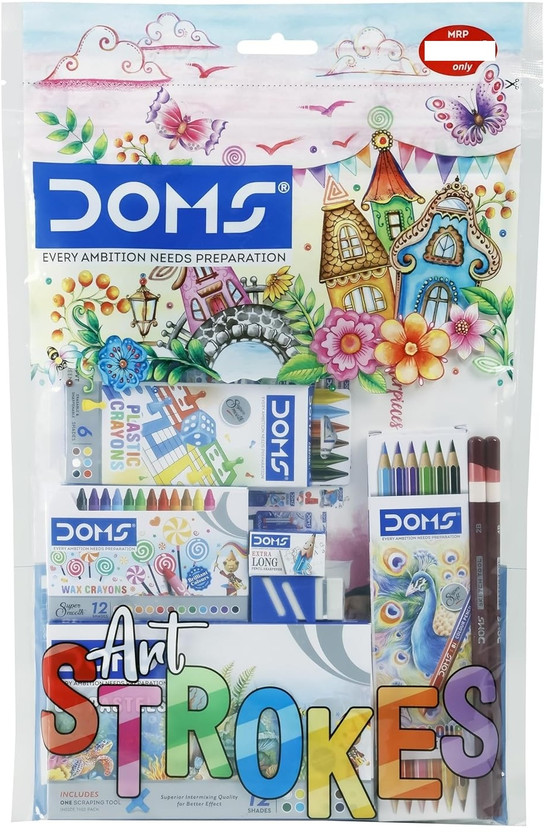 DOMS DOMS Art Strokes Kit | Perfect Value Pack | Kit for School Essentials | Gifting Range - Flipkart Deal
