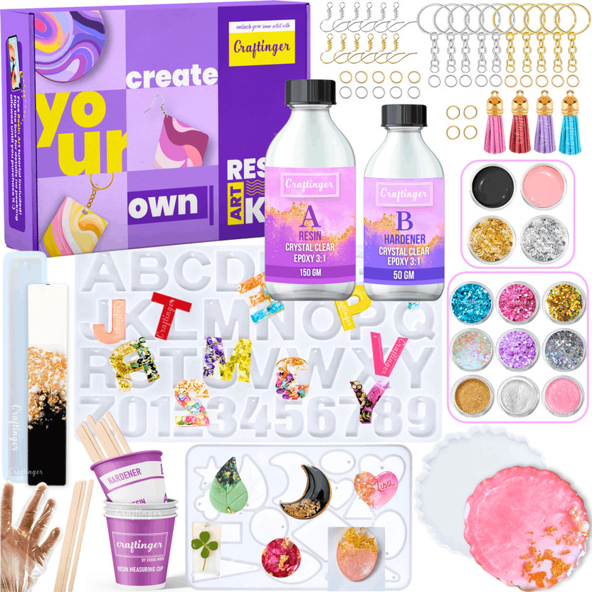 Craftinger All-in One kit with 200gm Resin for Bookmark Kit