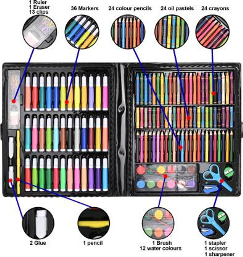 Tarak Deluxe art drawing kit, Drawing & Painting kit, color set box