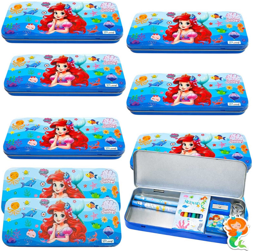 Tera13 Best Kanjak Gift & Return Gifts, 18 Pcs Mermaid Stationery Combo For Kids