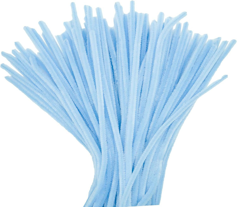 Prescent Pipe Cleaner Pastel Sky Blue 100pcs for Hobby Craft, Scrapbooking, DIY & more