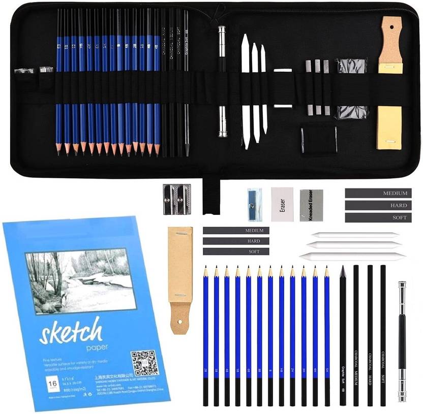 Wynhard 35 Pcs Sketching Kit Drawing Pencil Kit for
