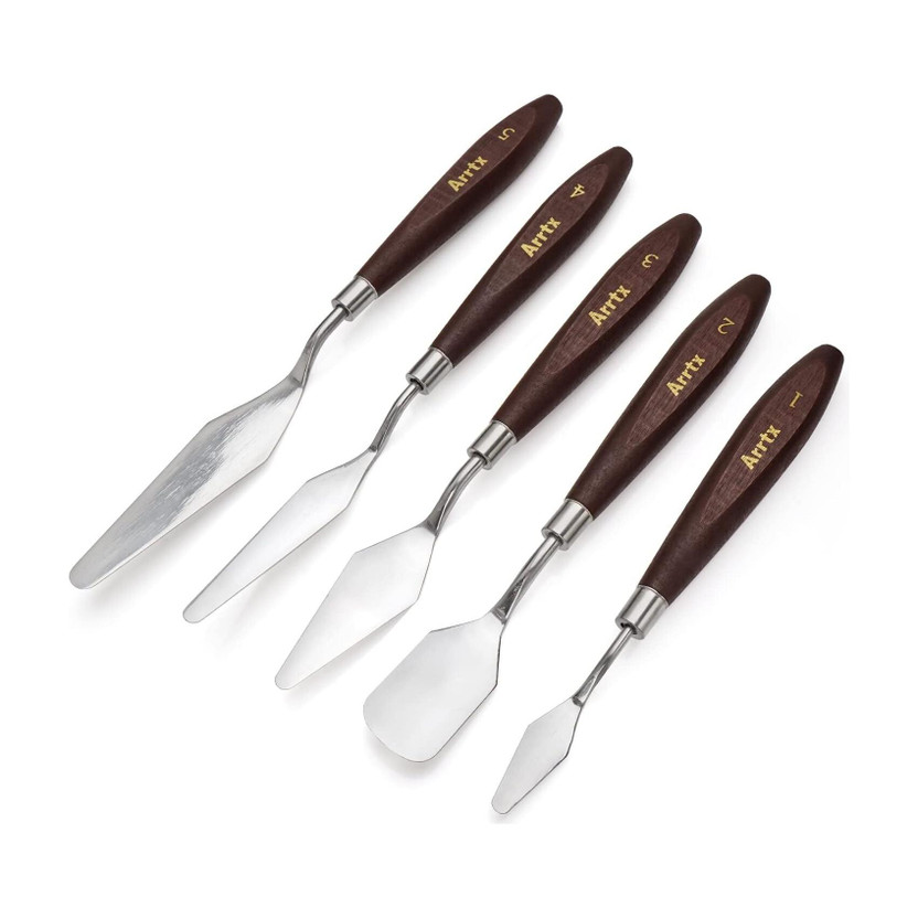 Adoere 5 Pcs Painting Knives Spatula Palette Knife Painting Accessories Color Mixing
