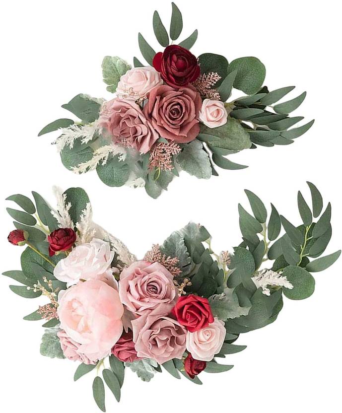 BNF Artificial Flower Swag Green Leaves Hanging for Backdrop Party