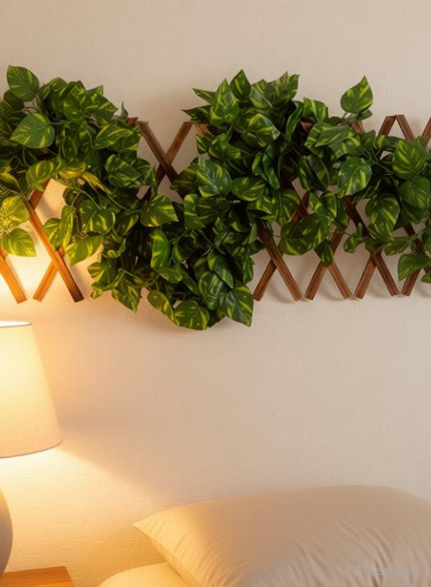 well art gallery Artificial Money Plants Wall Hanging Creeper Party Decor Home Decoration Green Wild Flower Artificial Flower(90 cm, Pack of 12, Garlands)