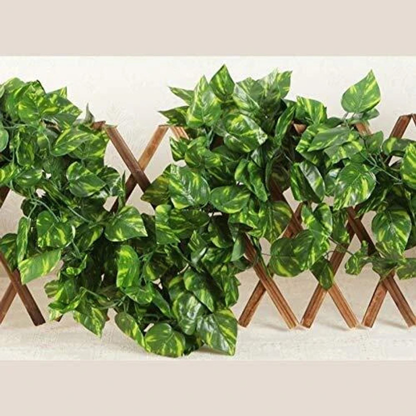 well art gallery Artificial Money Plants Wall Hanging Creeper Party Decor Home Decoration Green Wild Flower Artificial Flower(90 cm, Pack of 12, Garlands)