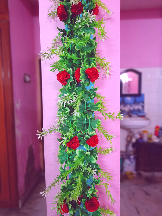 Dynamic Dynamic Retail Global Artificial Hanging Flowers Plant Wall Hanging Garland Chain Home Decor FF572 Multicolor Rose Artificial Flower(5 cm, Pack of 1, Vine & Creepers) - Flipkart Deal