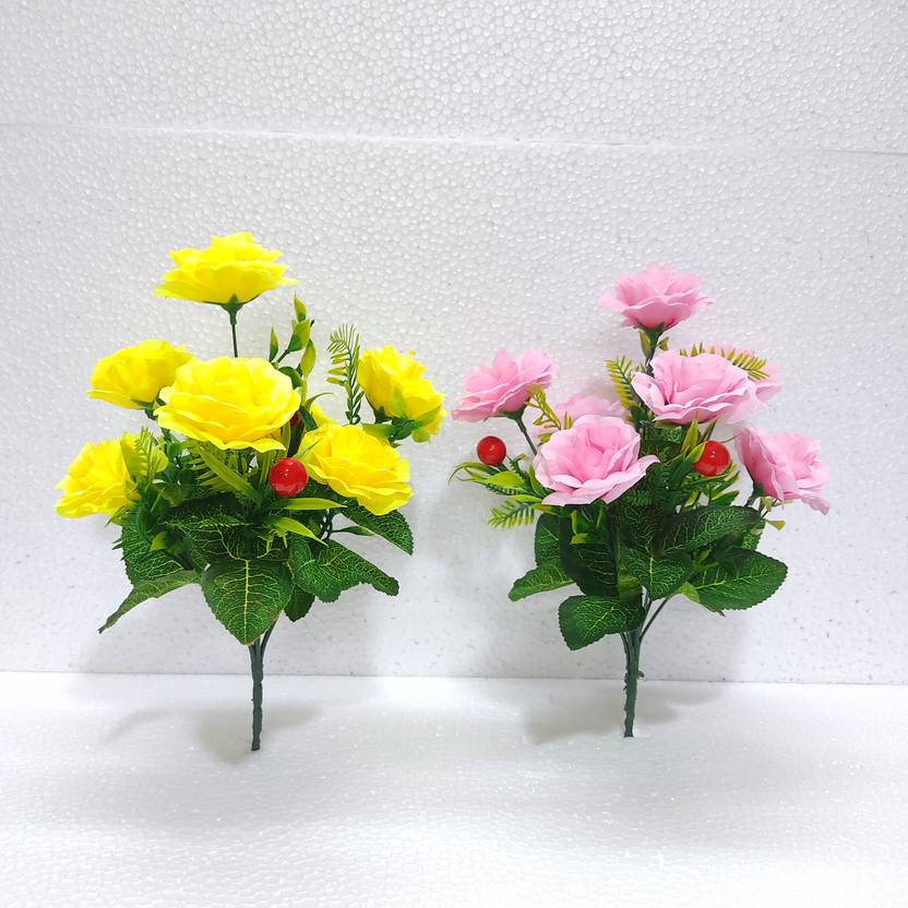 Yellow Rose Artificial Flower Price in India Buy Yellow Rose