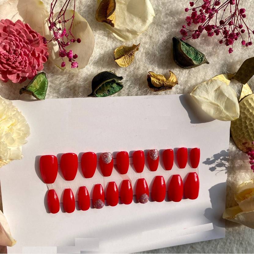 nail knack Paint me Red Presson Nails Paint me Red Price in India