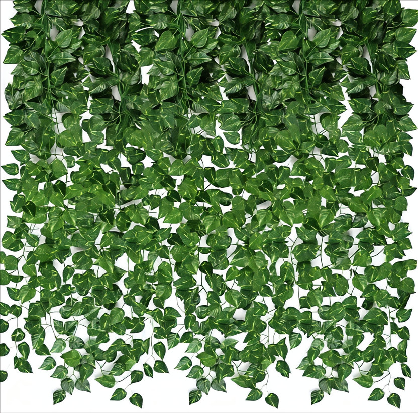 POKA Artificial Money Plant Creeper Vine for Wall Hanging Home Balcony Decor Set of 2 Artificial Plant(210 cm, Green)