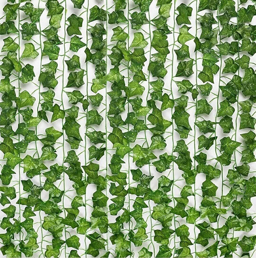 NAFCO 8ft Set of 4 Artificial Money Plant Vine,For|Home|Wall|Garden|Decoration Artificial Plant(182 cm, Green)
