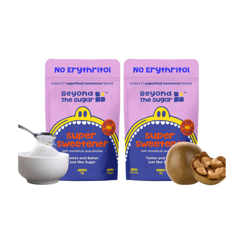 Beyond Beyond The Sugar Monk Fruit & Allulose Natural Sweetener | No Erythritol | Diabetic Friendly Sweetener(900 g, Pack of 2) - Flipkart Deal