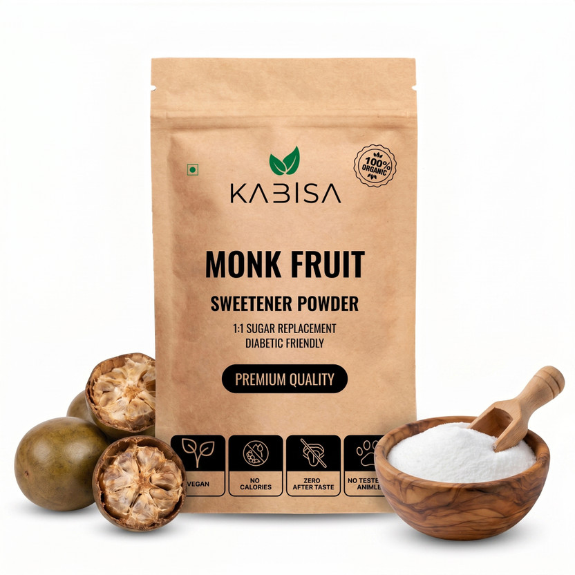 Kabisa Monk Fruit Powder, 100% Natural Sweetener, Sugar Free, Sugar Alternative Sweetener(100 g)
