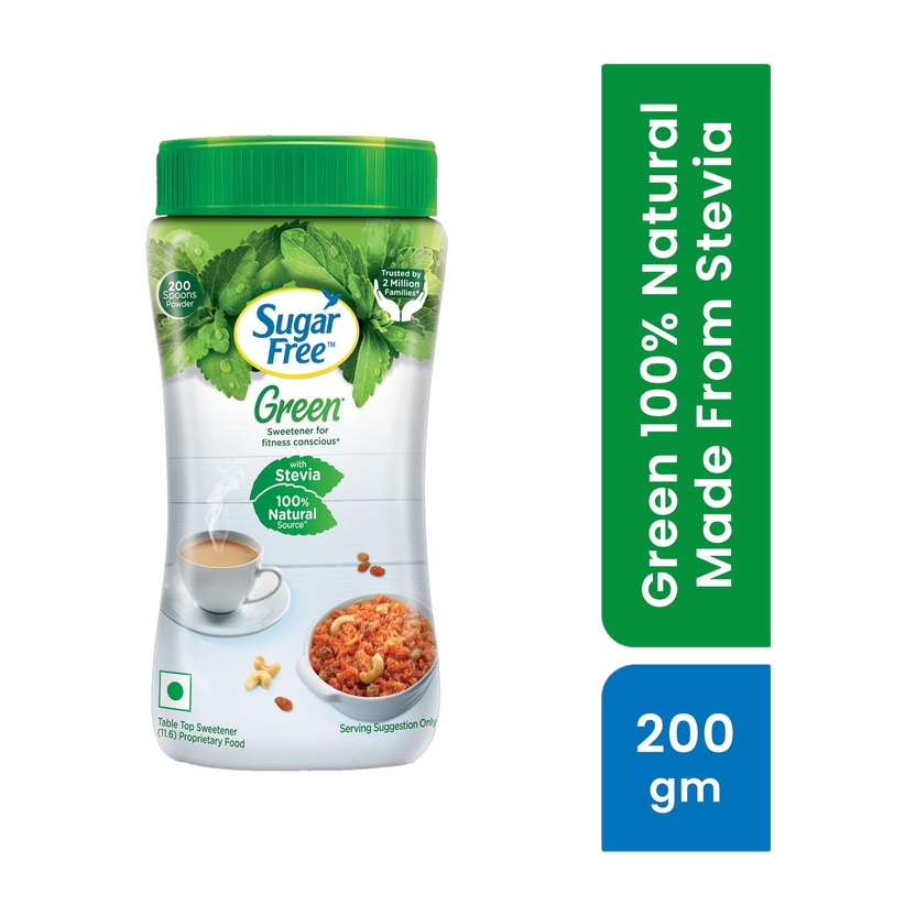 Sugar free Green Stevia, 200 g Jar|Made from 100% Natural Meethi Tulsi (Stevia) leaves Sweetener(200 g)