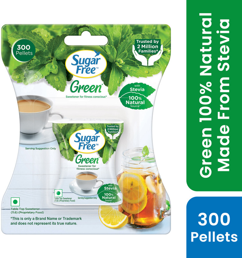 Sugar free Green Stevia , Made from 100% Natural Meethi Tulsi (Stevia) leaf Sweetener(300 Pellet)
