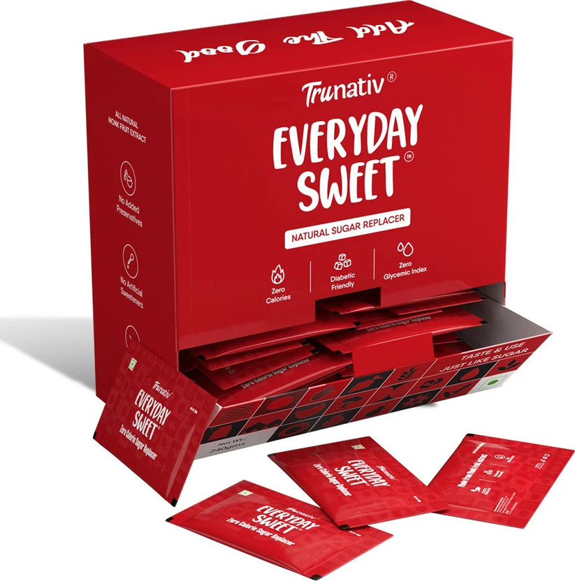 TruNativ Everyday Sweet Monkfruit Sweetener 1:1 Natural Sugar Replacer, Diabetic Friendly Sweetener(480 g, Pack of 2)