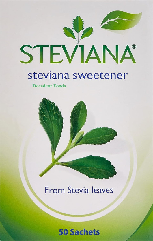 Decadent Foods Steviana Sweetener from Stevia Leaves 50 Sachets Sweetener(125 g)