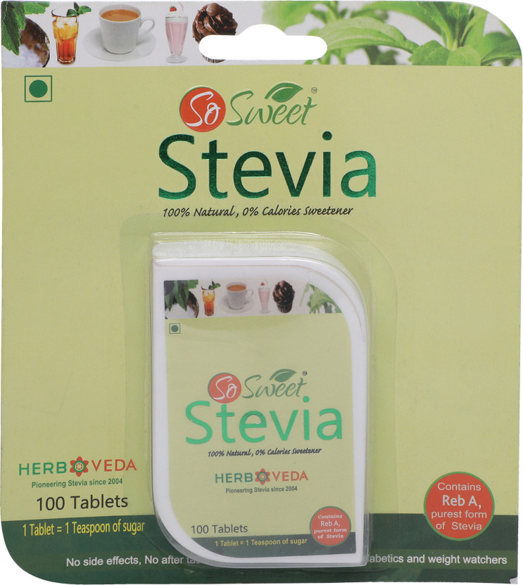 SO SO SWEET Stevia Tablets Sugar Free 100% Natural Sweetener(100 Tablets) - Flipkart Deal