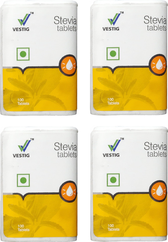 Vestig Stevia Tablets 100 Sweetener(400 Tablets, Pack of 4)