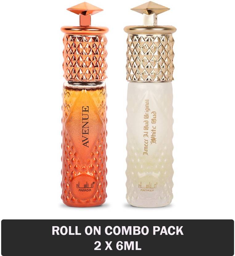Manasik Avenue & Ameer Al Oud Original White Oud Roll on Attar For Men