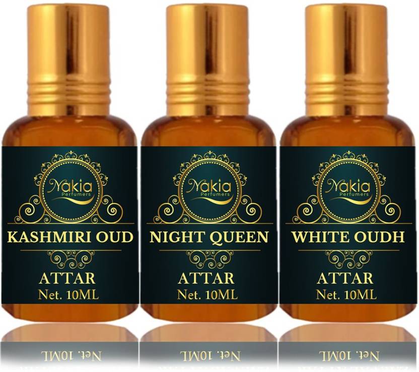 Nakia Perfumers Kashmiri Oud Attar, Night Queen & White Oud Attar