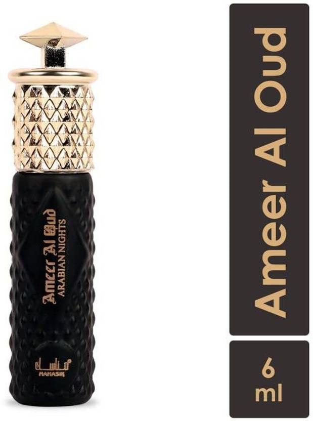 Manasik Ameer Al Oud Arabian Night Premium Fragrance, Roll on Itra