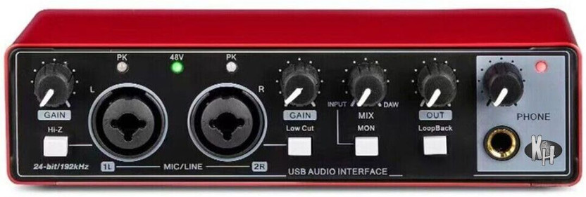 KH USB Audio Interface 24-Bit/196kHz Professional Sound Card | Audio Mixer with XLR Audio Interface