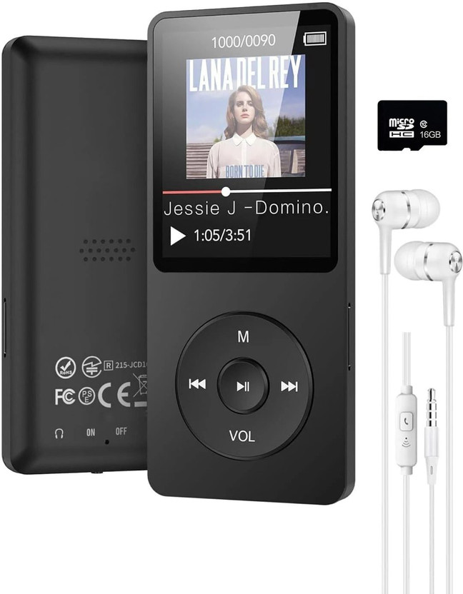 CASON 16GB Mini MP3 Music Player with Bluetooth ,Video Playback,Pocket-Sized MP3 16 GB MP3 Player(Black, 1.8 Display)