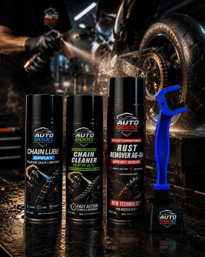 Auto good Complete 4-in-1 Bike Chain Maintenance Kit Combo