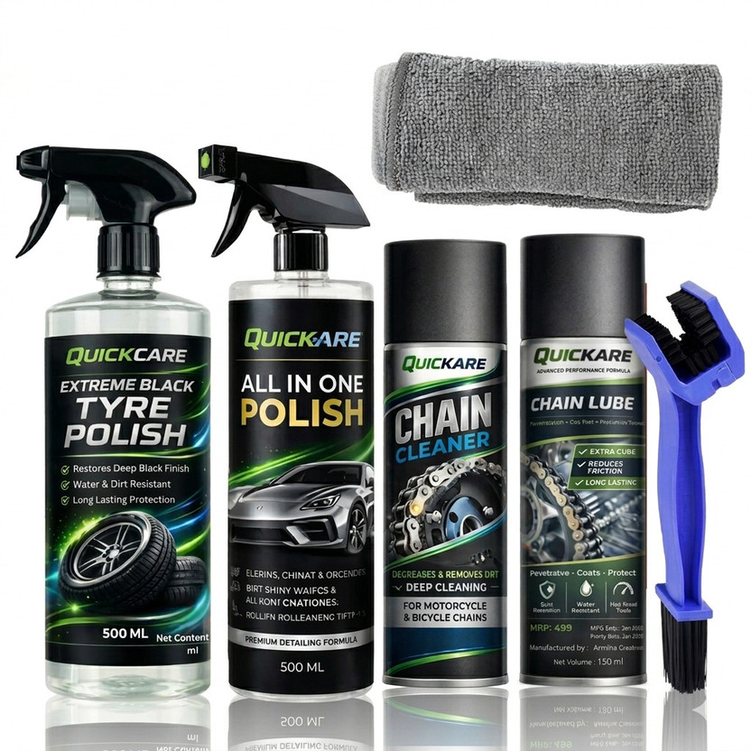 Quickare TurboShine Vehicle Detailing Kit Precision Clean Protect Combo Combo
