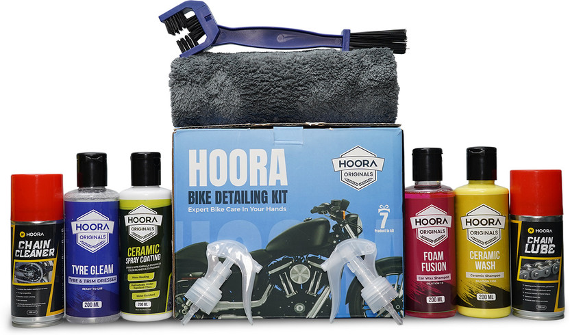 Hoora Bike Detailing Kit for All Paint Finishes each 200 ml Combo