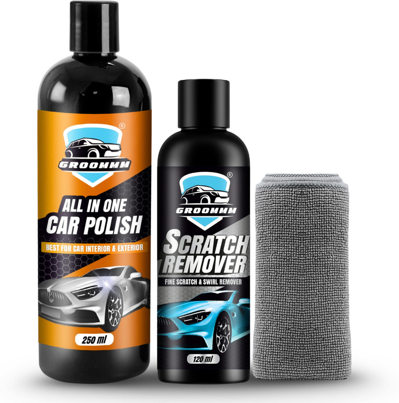 GROOMMM Car & bike body polish (250ml)with Car scratch remover (120ml), for car care Combo