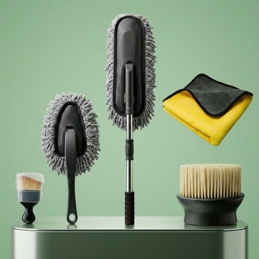 ORIDOR ORIDOR Combo Of 5 Car Cleaning Essentials Set with Dashboard Brushes Dusters and Towel Combo - Flipkart Deal