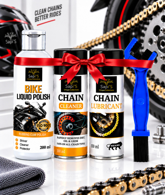 SAPI'S Bike Cleaning Brush and Lube Kit Combo