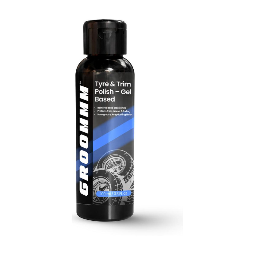 GROOMMM Tyre & Trim Cleaning Gel (100ml) for Cars & Bike Tyre Polish For All Vehicles Combo