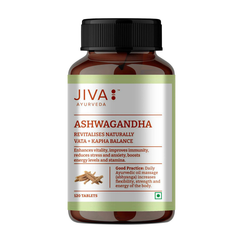 JIVA Ashwagandha Tablet - Revitalise Body & Mind - 120 Tablets - Pack of 1(120 Tablets)