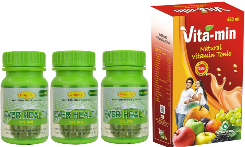 EVER HEALTH 50 Capsule For Online (Pack of 3)sgl(Pack of 4, 150 Capsules, 450 ml)