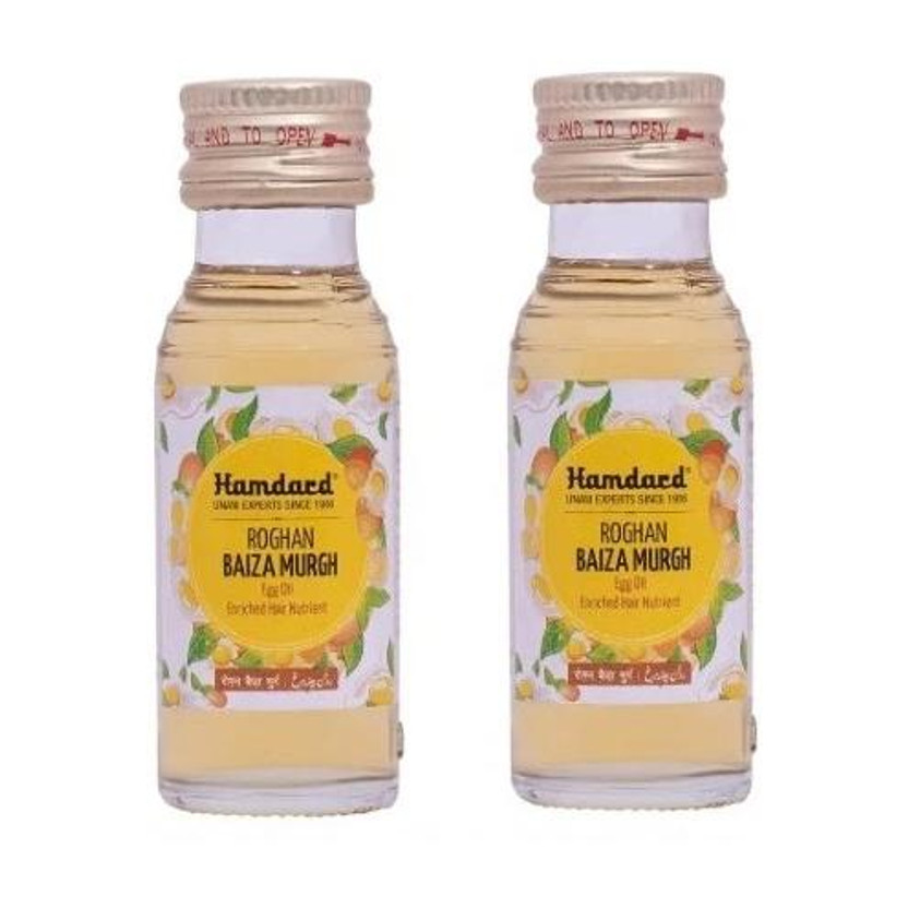 Hamdard Rogan Baiza MurghNatural remedy for your strong hair 25.ML=4 PACK(Pack of 4, 25 ml)