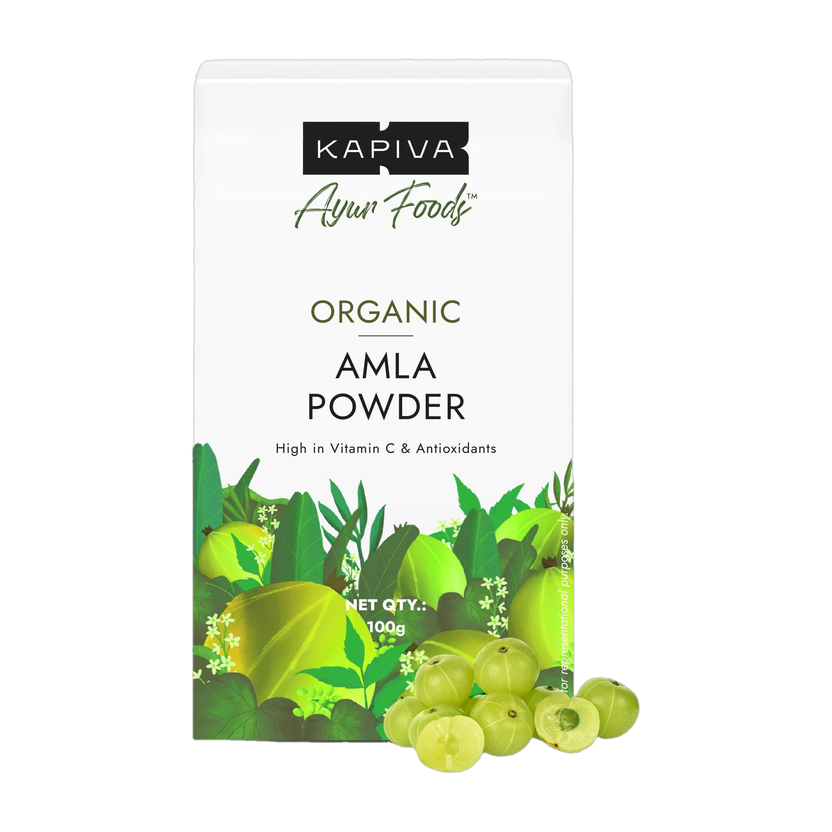 Kapiva Organic Amla Powder, Supports Healthy Hair & Gut Health, From 100% Natural Amlas(100 g)