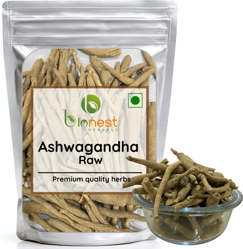 Bionest Herbals Ashwagandha Roots (Raw) - 125g -Asgandh / Ginseng | For Stress, Energy, Strength(125 g)