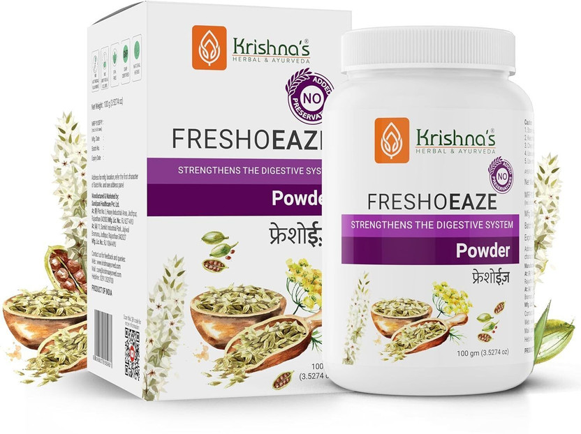 Krishna's Herbal & Ayurveda Freshoeaze Powder Natural Digestive System Strengthener(100 g)