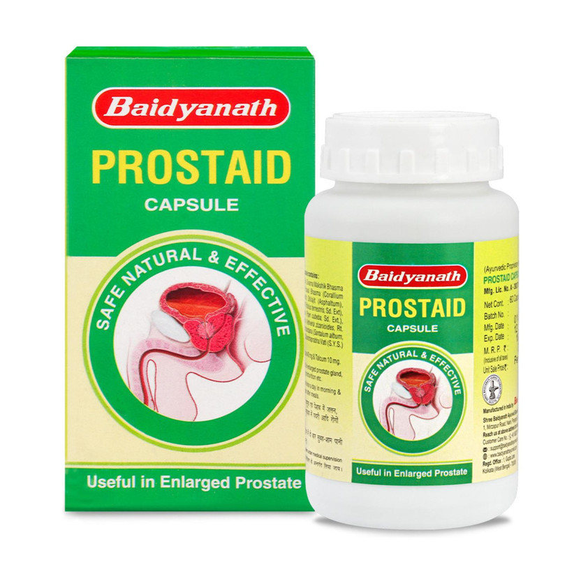 Baidyanath Prostaid 60 Capsule|For Complete Prostate Care and Healthy Urinary Tract System(60 Capsules)