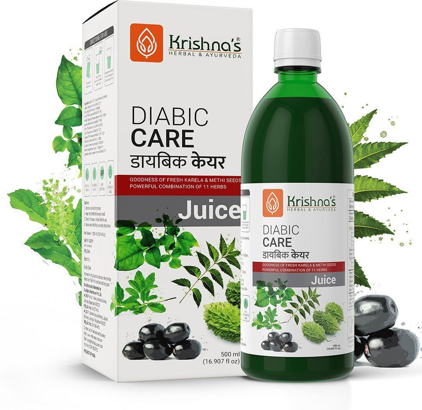 Krishna's Herbal & Ayurveda Diabic Care Juice | Helps Manage Blood Sugar | Boosts Metabolism and Improves Digestion | Stimulate Insulin Secretion | Helps Manage Weight(500 ml)