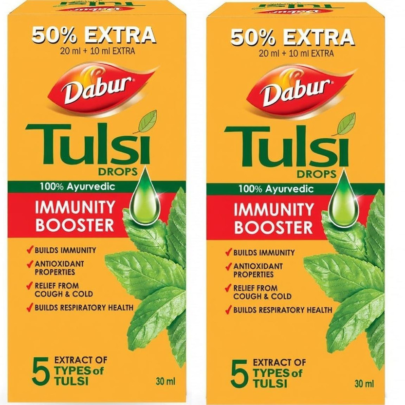 Dabur Tulsi Drops Immunity Booster (Pack of 2)(Pack of 2, 60)
