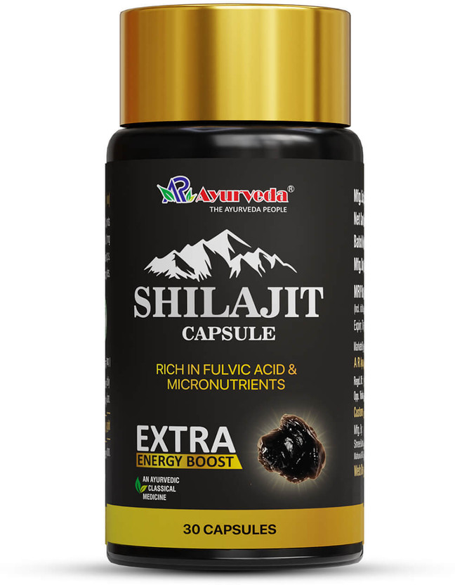 A R Ayurveda Shilajit Capsule- Increase Men's Strength & Stamina(30 Capsules)