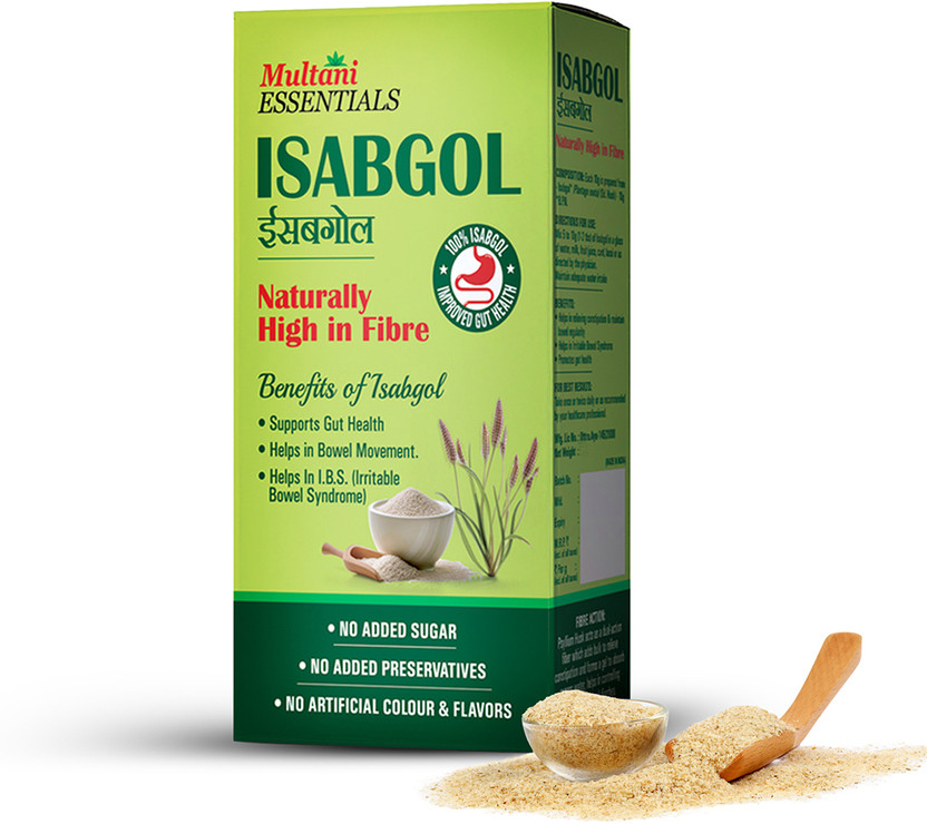 Multani Essentials Isabgol Psyllium Husk Powder| Manage Constipation, Gut Health -(100 g)
